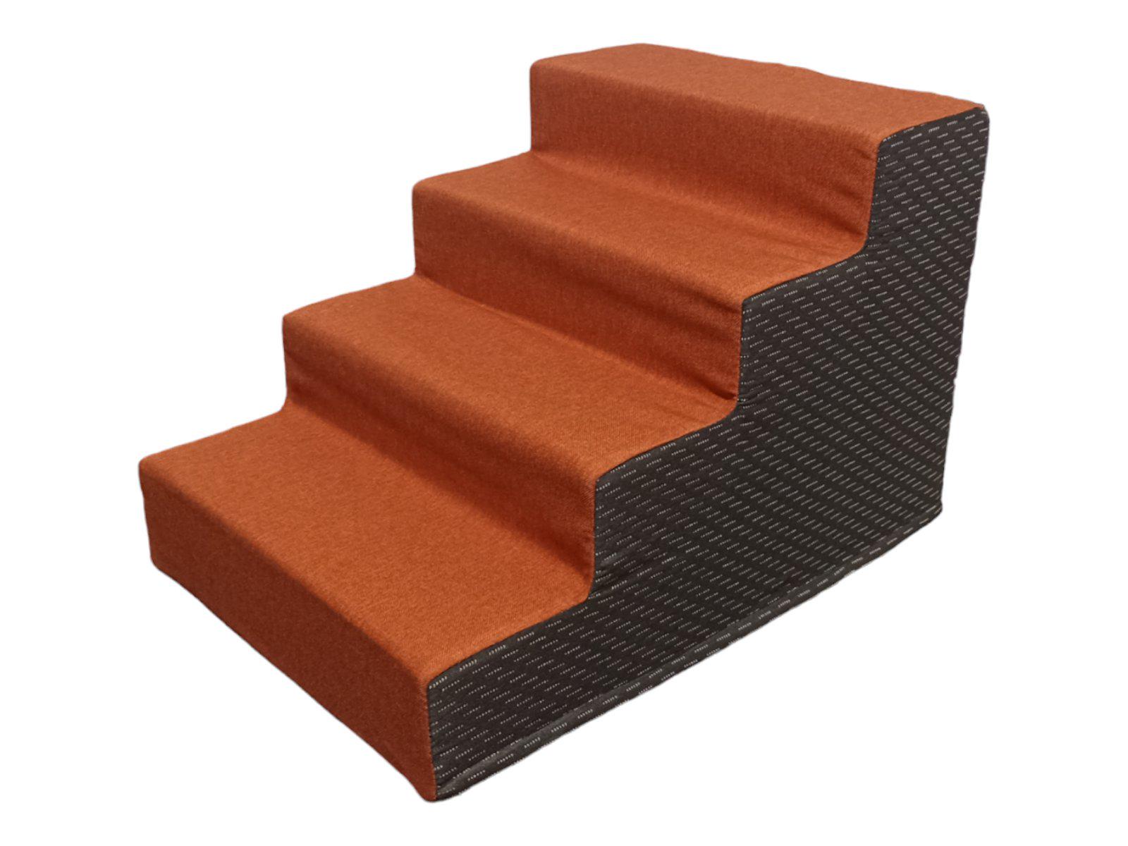 Ступени для собак и кошек ткань мебельная 36х33х50 см Оранжевый (12553873) - фото 1