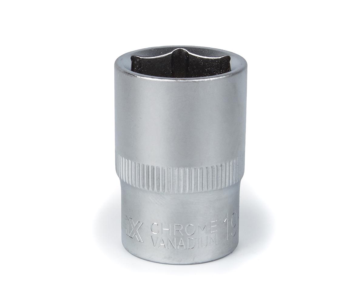 Головка торцева Polax шестигранна автомобільна 19 мм 1/2 CrV (25-092)