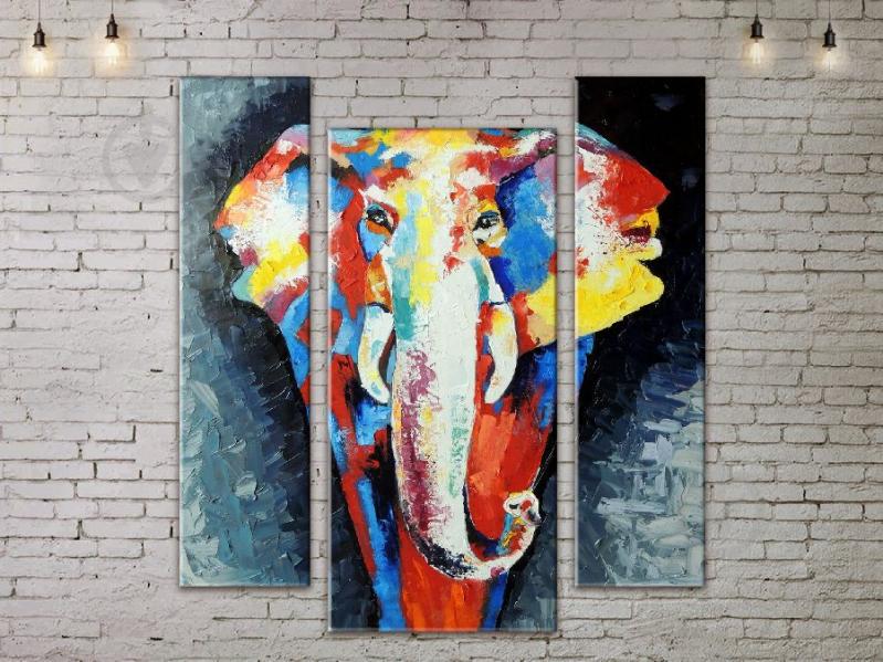 Модульная картина ArtStar Слон ADA0073_2 размер 80 х 110 см