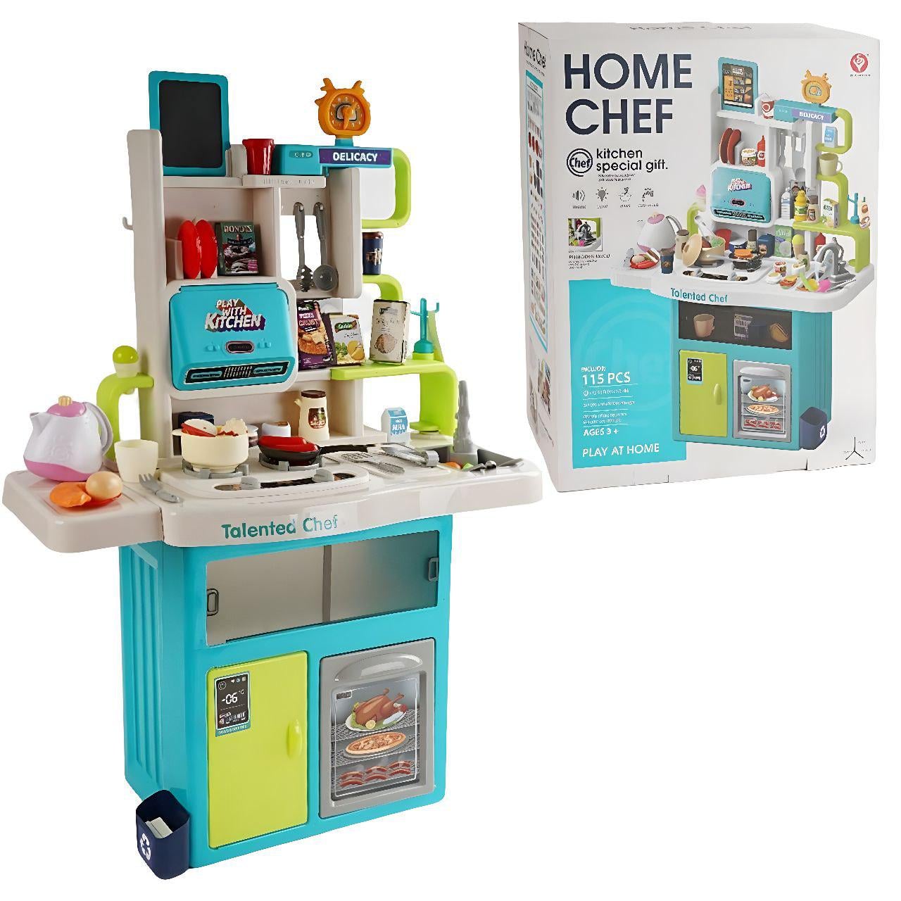 Детский набор игрушечная кухня с посудой/ водопроводом и парогенератором (158761)