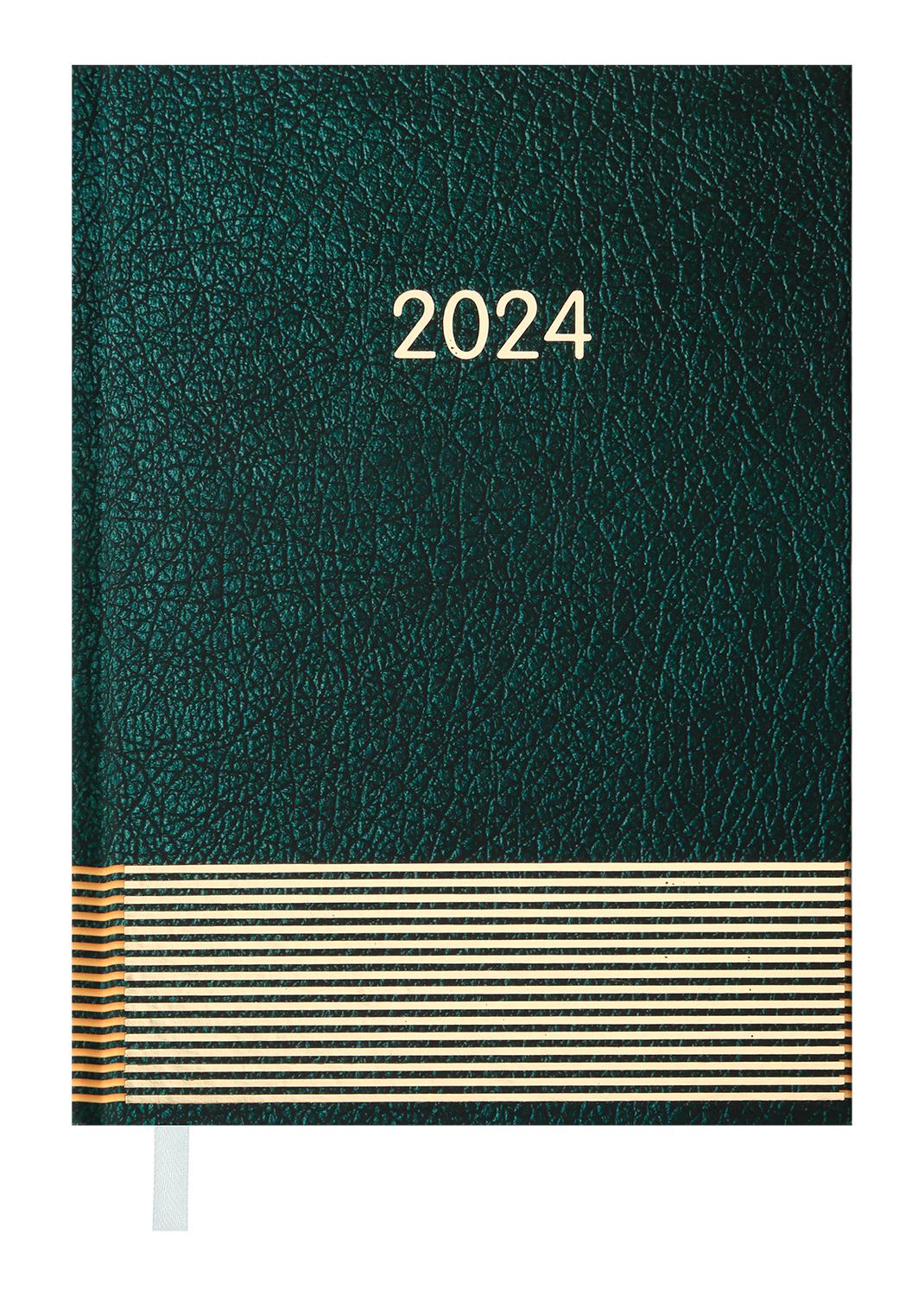 Дневник BUROMAX 2024 А5 Parallel Зеленый (BM.2107-04)