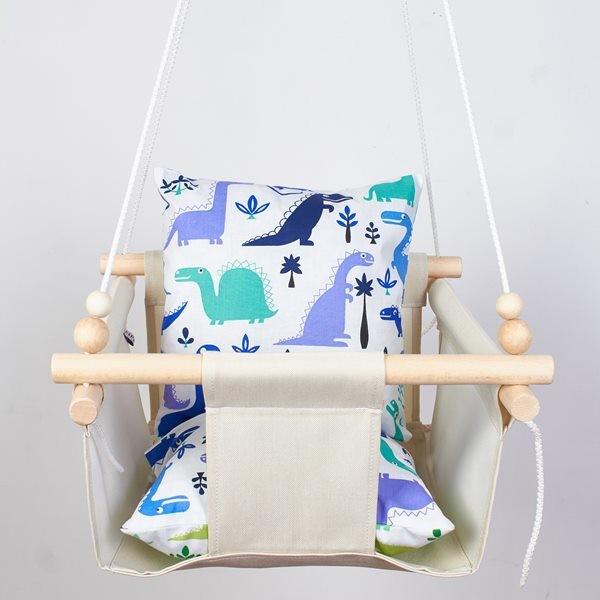 Дитяча гойдалка Infancy Дино Молочний (10058680) - фото 2 Дитяча гойдалка Infancy Дино Молочний (10058680) - фото 2