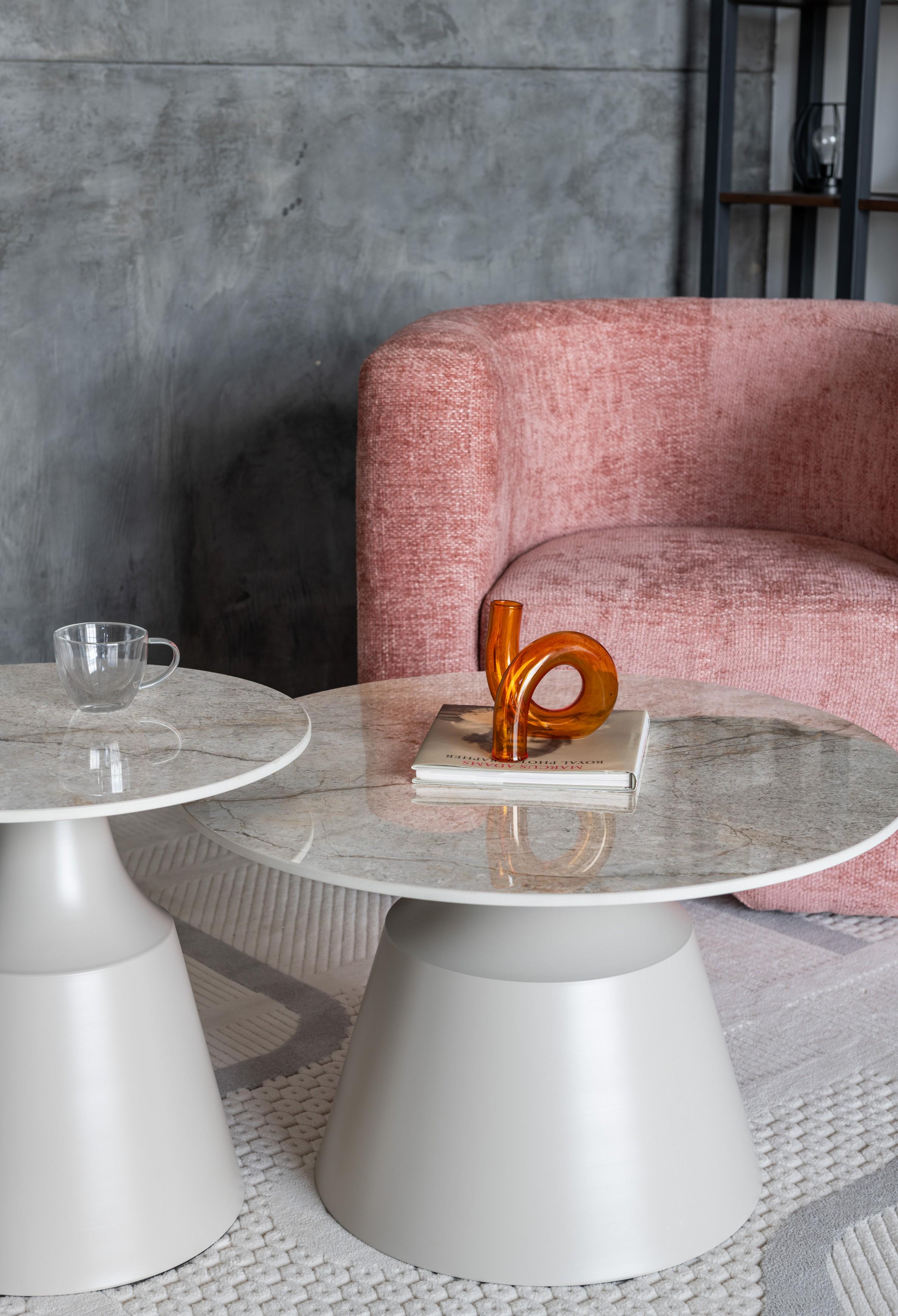 Комплект журнальных столов Vetro Дадди 700х460 мм/500х400 мм 2 шт. Мистик грей/Капучино (СТ-42) - фото 9