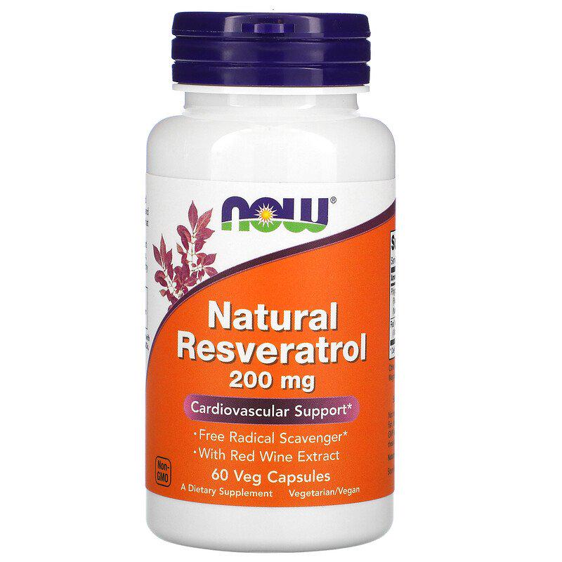 Ресвератрол NOW Foods Resveratrol 200 мг 60 Veg Caps