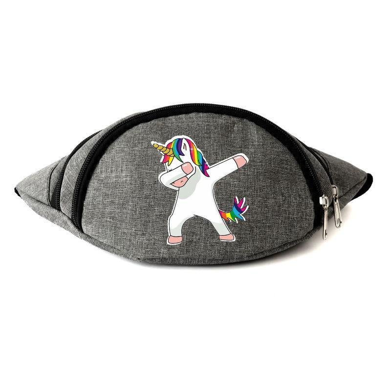 Поясна сумка-бананка Cappuchino toys Unicorn EDN 002 Сірий (1369989297)