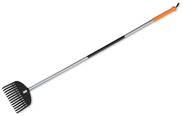 Граблі пластикові Bradas TQ 13 зубців зі сталевим черенком (TQ-G13TS)