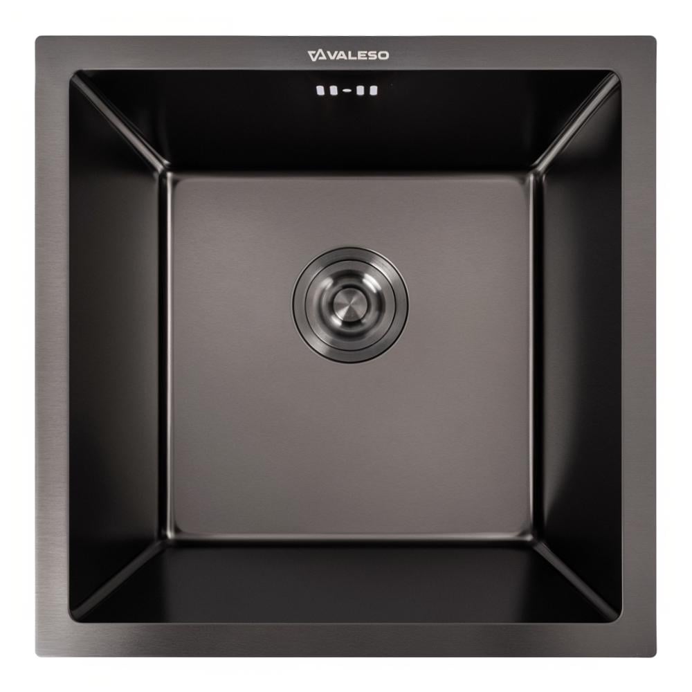 Мийка для кухні Valeso Handmade монтаж під стільницю PVD 44х44 см Чорний (000045061)