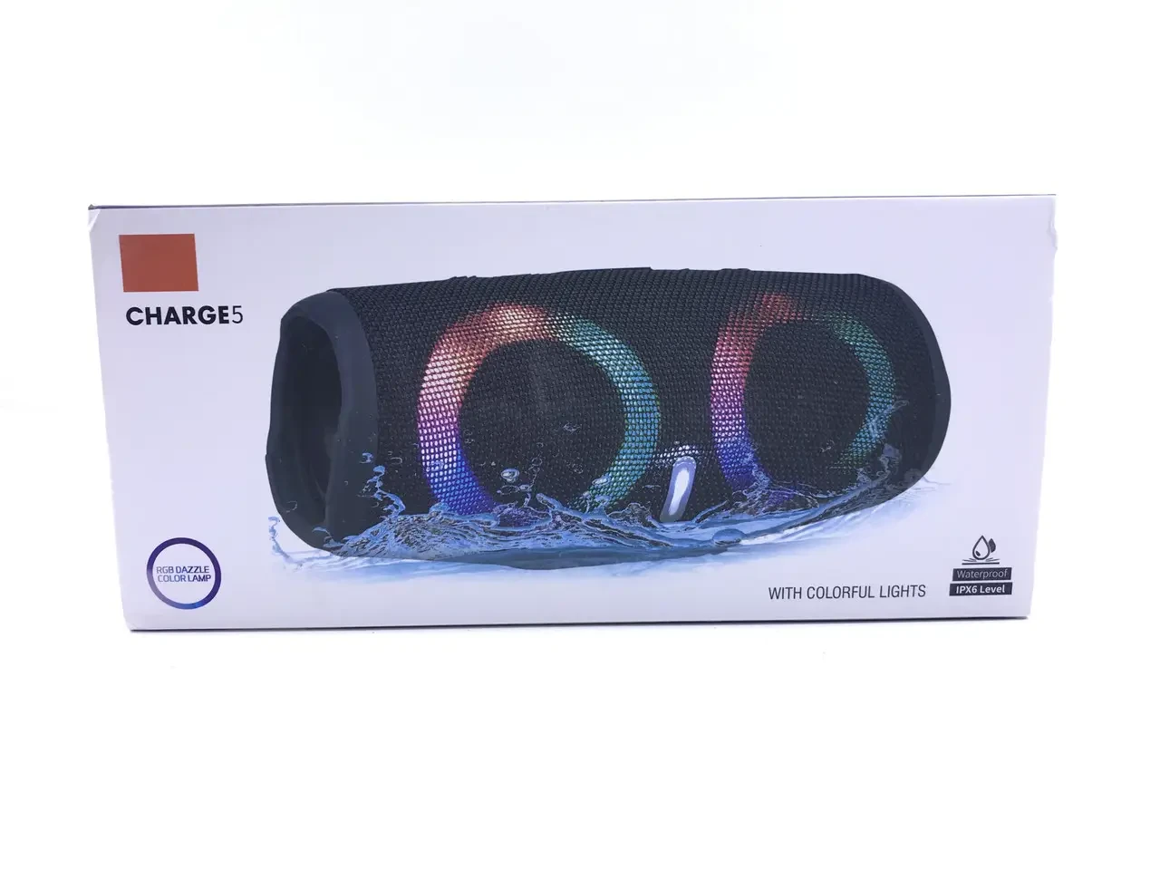 Колонка Charge-5 с аккумулятором MP3/FM/microSD с Bluetooth RGB Черный (4610) - фото 6