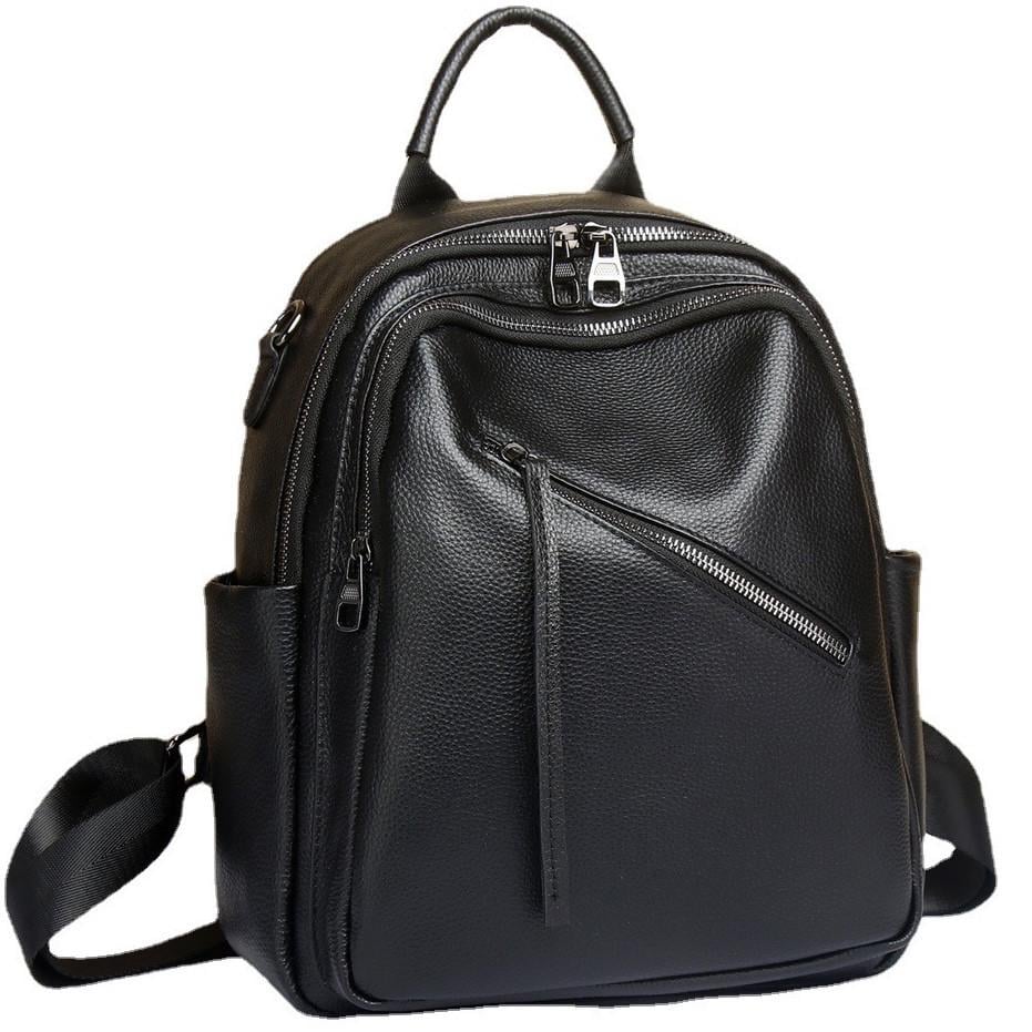 Рюкзак жіночий шкіряний Tiding Bag Чорний (GLD-2158)