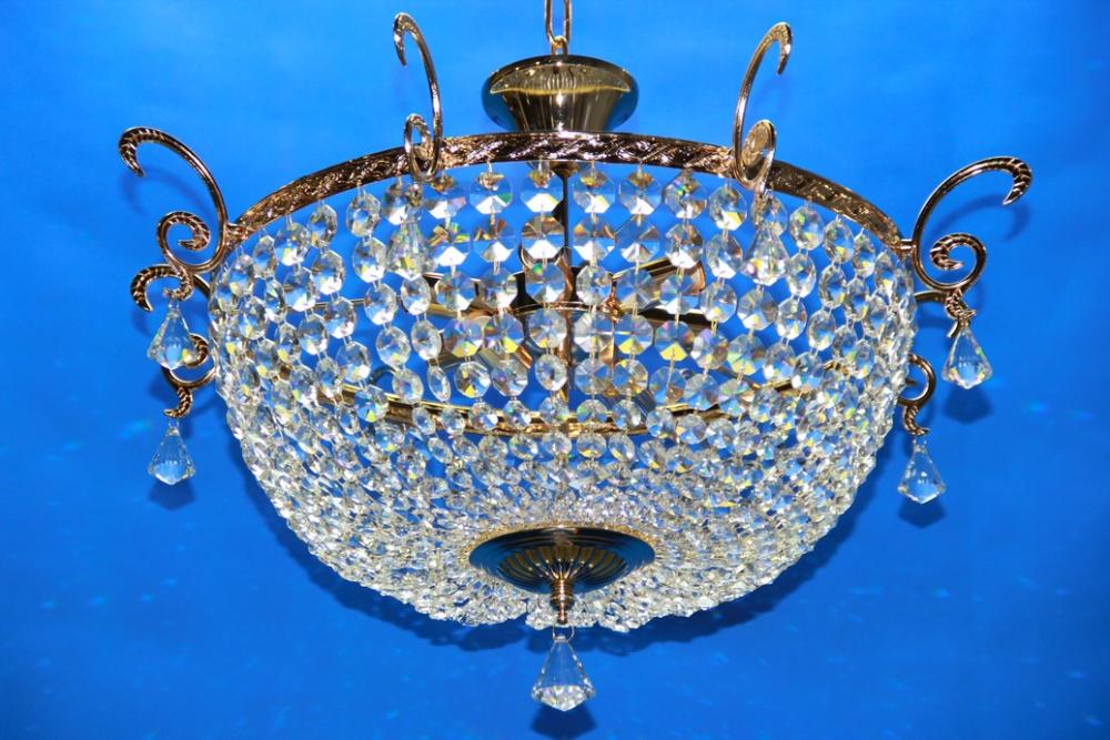 Хрустальная люстра L30726/8 FGD Золото/Белый (AN000499)