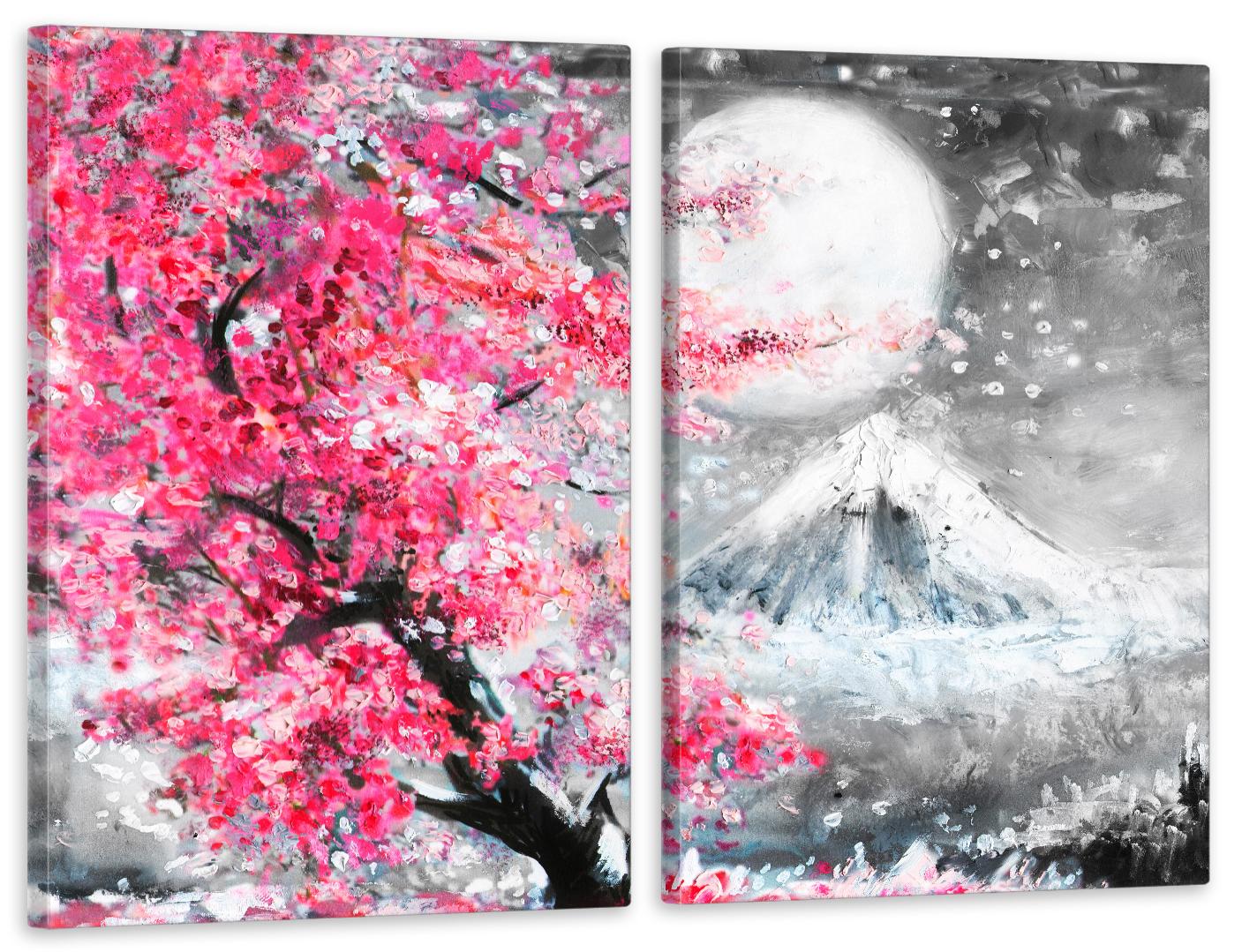 Картина модульная в гостиную/спальню Рисунок Розовое дерево 120х170 см (TLV-2_018)