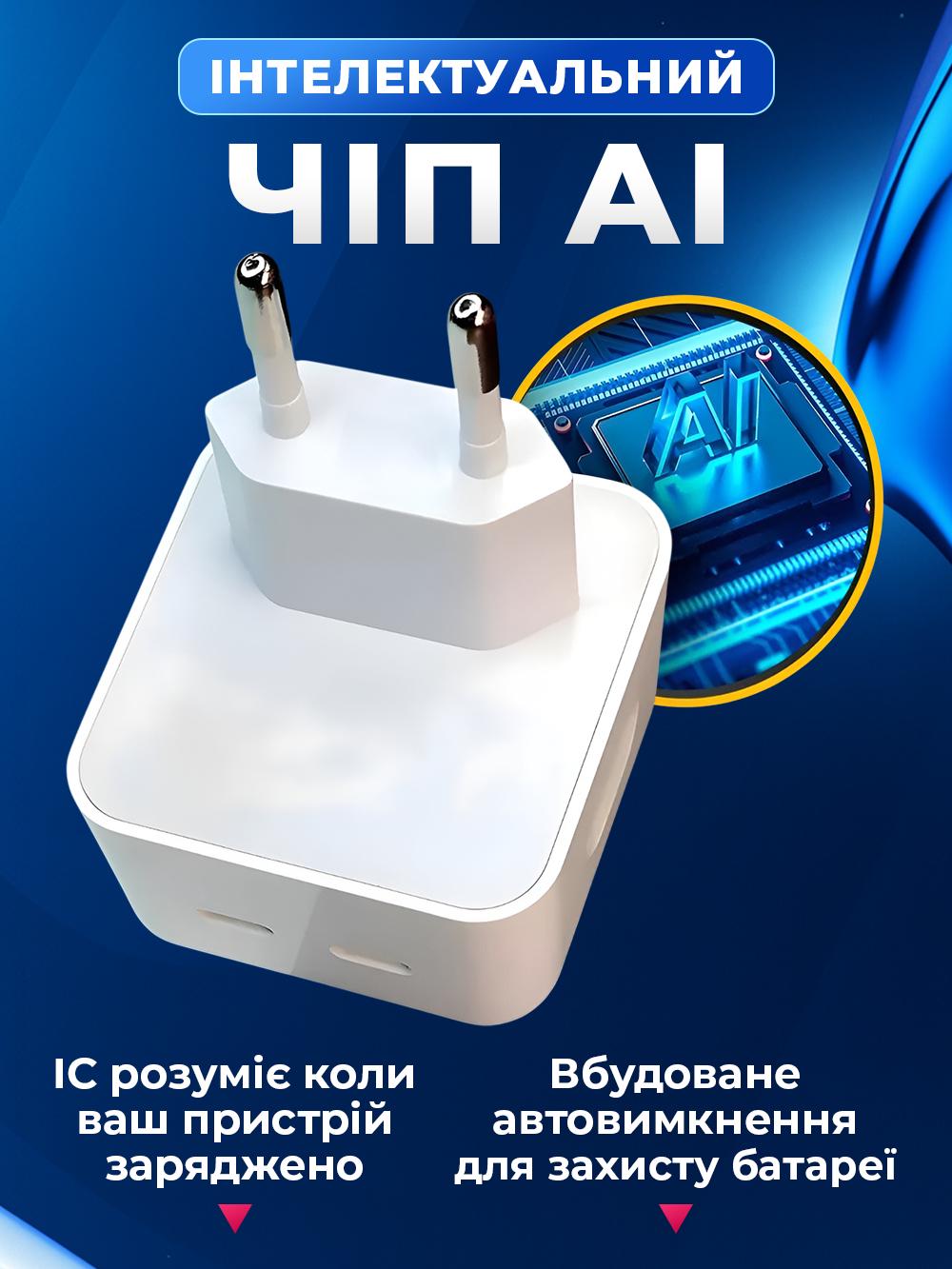 Зарядное устройство Dual USB-C Port с быстрой зарядкой 35 W (7afd468c) - фото 7 Зарядное устройство Dual USB-C Port с быстрой зарядкой 35 W (7afd468c) - фото 7