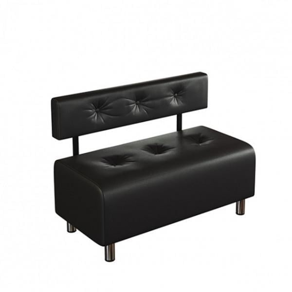 Диван офисный для зоны ожидания Бекки 100х50х76 см Черный