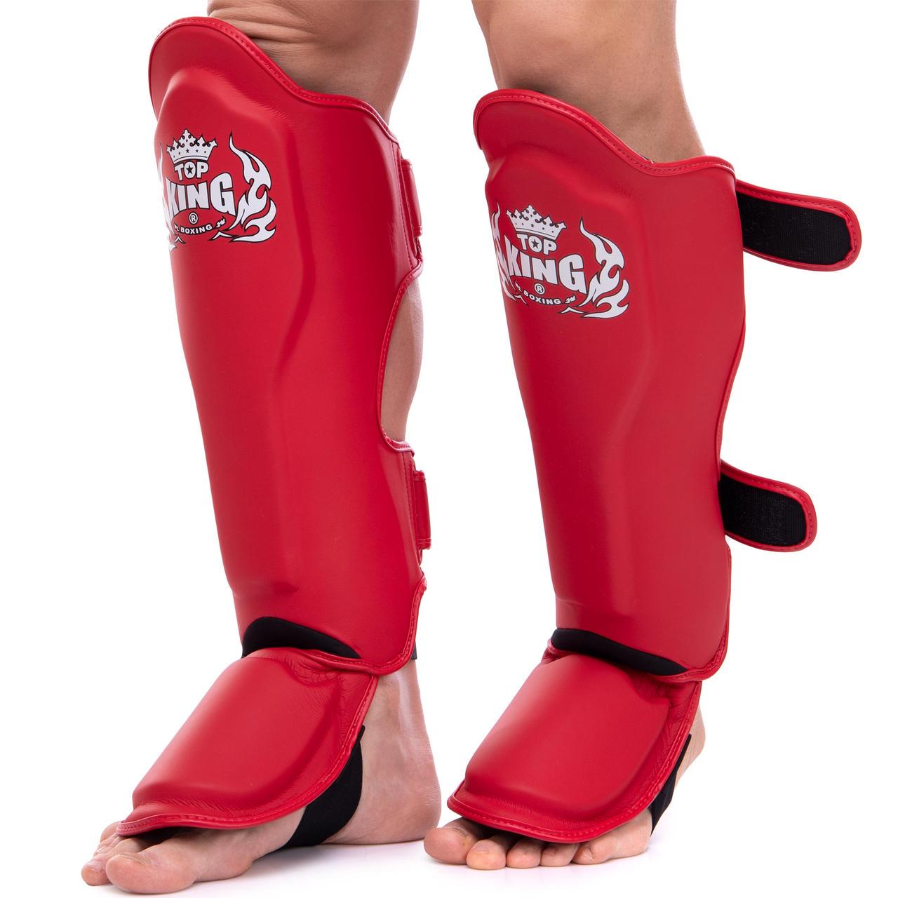 Защита голени и стопы Top King Pro кожаный S Красный (TKSGP-GL)