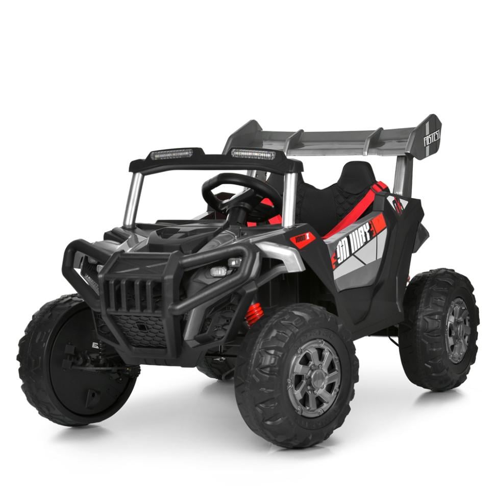 Детский электрический джип Bambi Racer 12V одноместный до 30 кг Серый (DE-169-E-942)