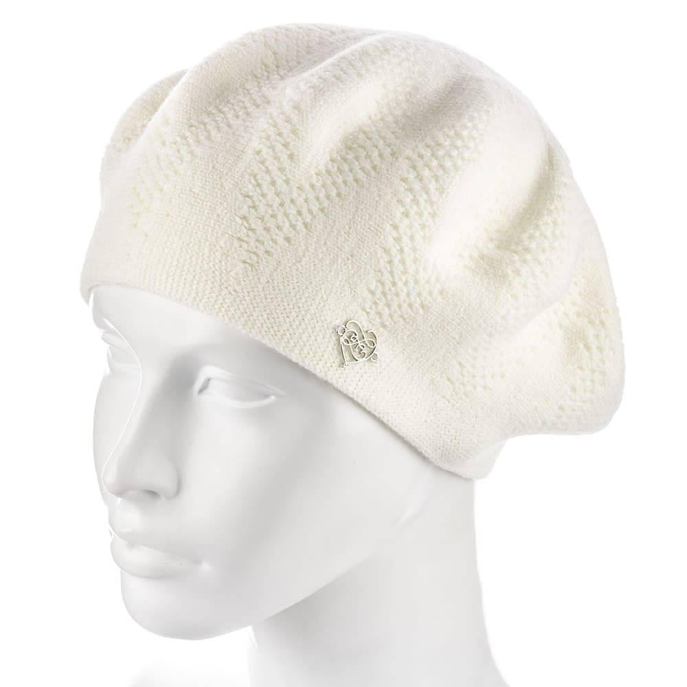 Берет жіночий Zolly ZH195 в'язаний Молочний