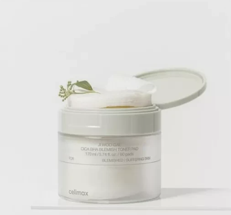 Пады успокаивающие для лица Celimax Ji Woo Gae Cica BHA Blemish Toner Pad 10ea (2523847552)