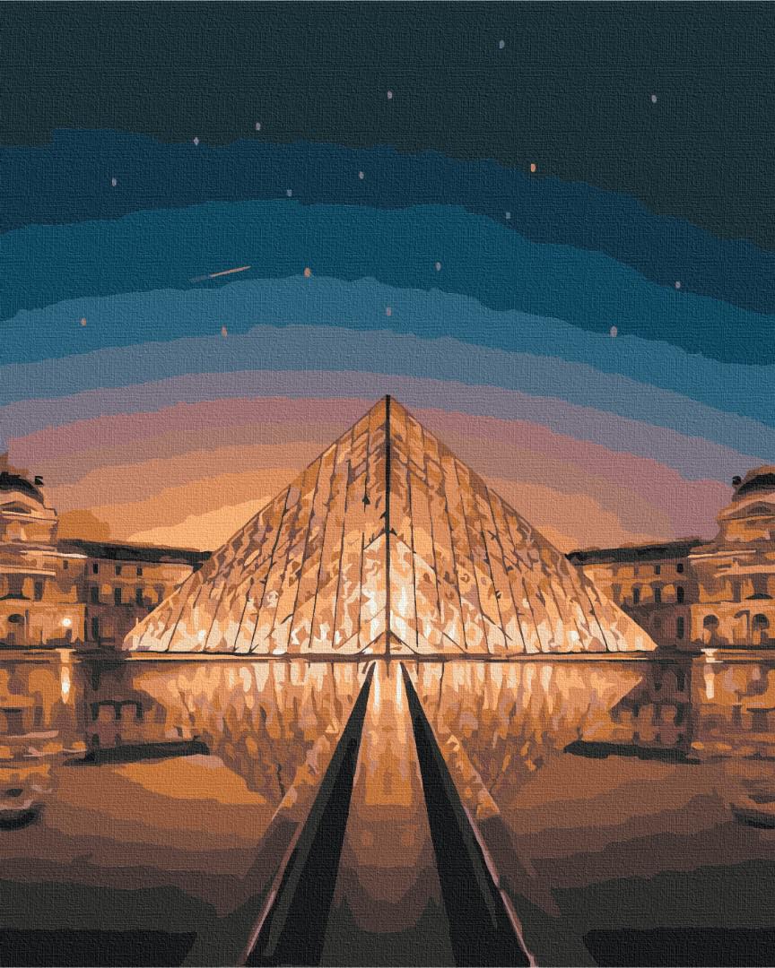 Картина по номерам Brushme Ночной Лувр 40х50 см (BS29706) Картина по номерам Brushme Ночной Лувр 40х50 см (BS29706)