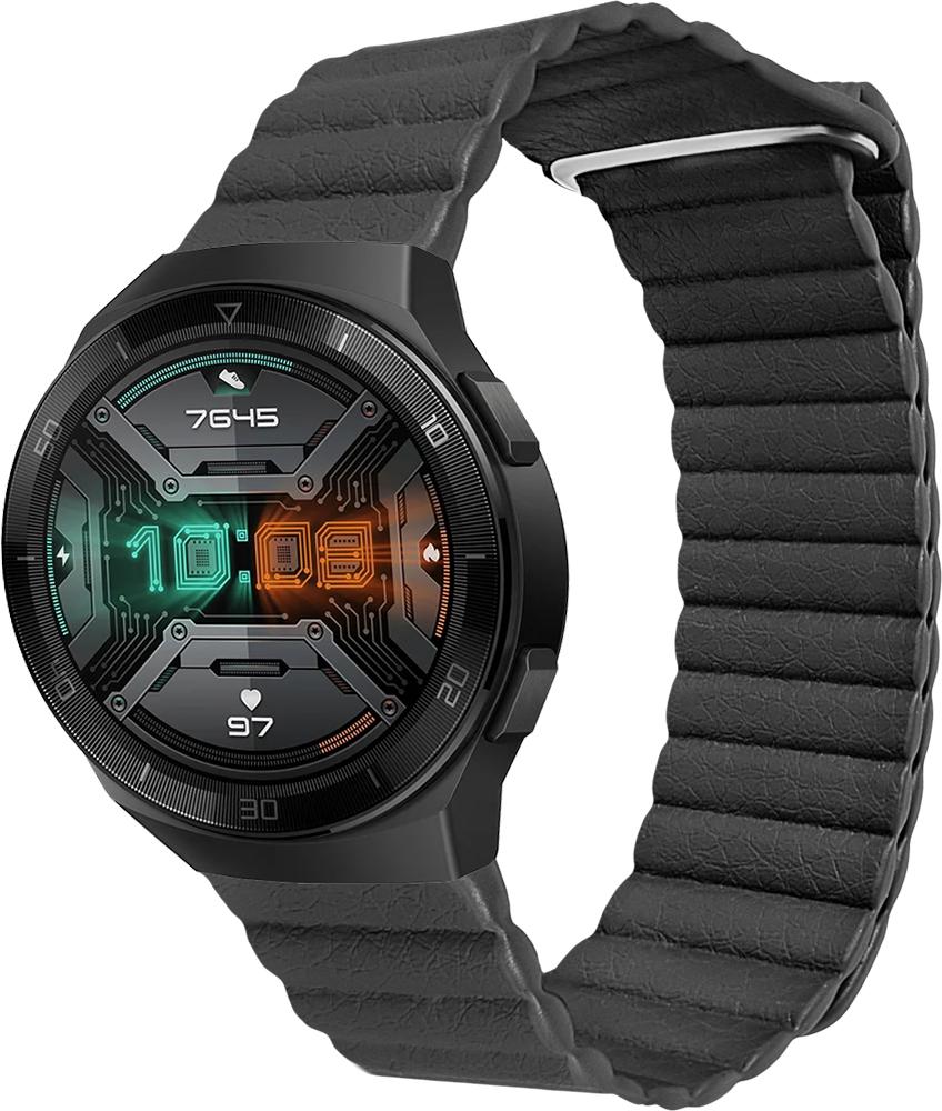 Ремешок кожаный Genis для Huawei Watch GT2e 46 мм Black (26517-2B)
