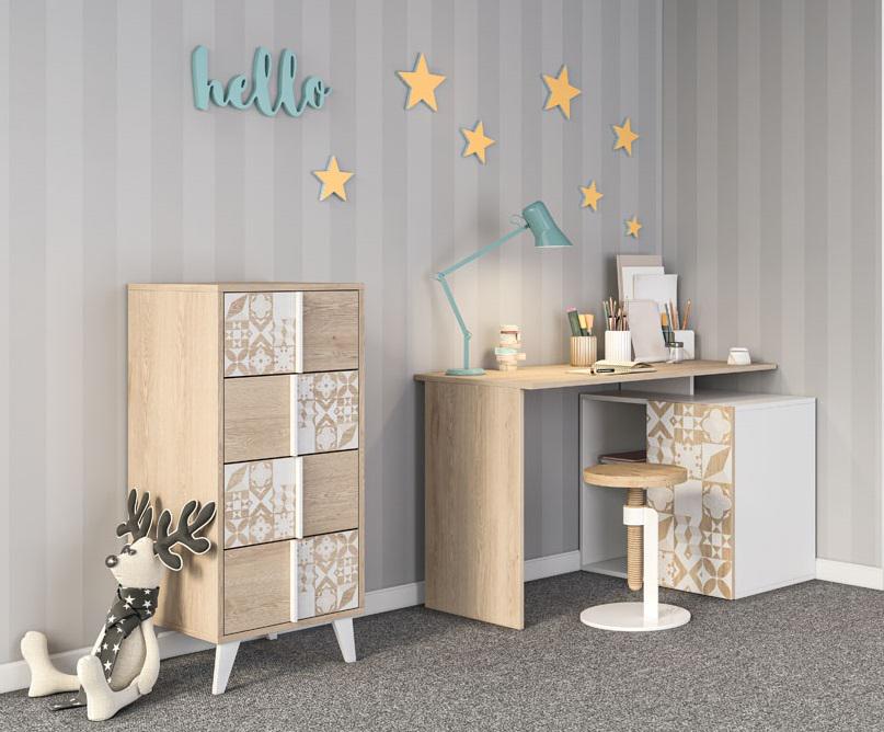 Спальня детская Світ меблів Кристель 2 из ДСП Дуб сонома/Белый Спальня детская Світ меблів Кристель 2 из ДСП Дуб сонома/Белый