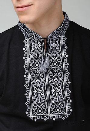 Футболка-вышиванка мужская трикотажная XL Черный (М-26-xl) - фото 3 Футболка-вышиванка мужская трикотажная XL Черный (М-26-xl) - фото 3