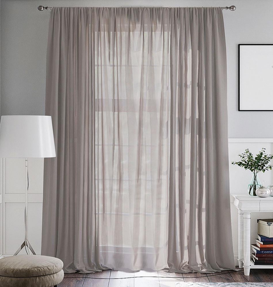 Тюль Pivdenne 400х270 см 1 шт. креп Plume Мокко (20206-400)