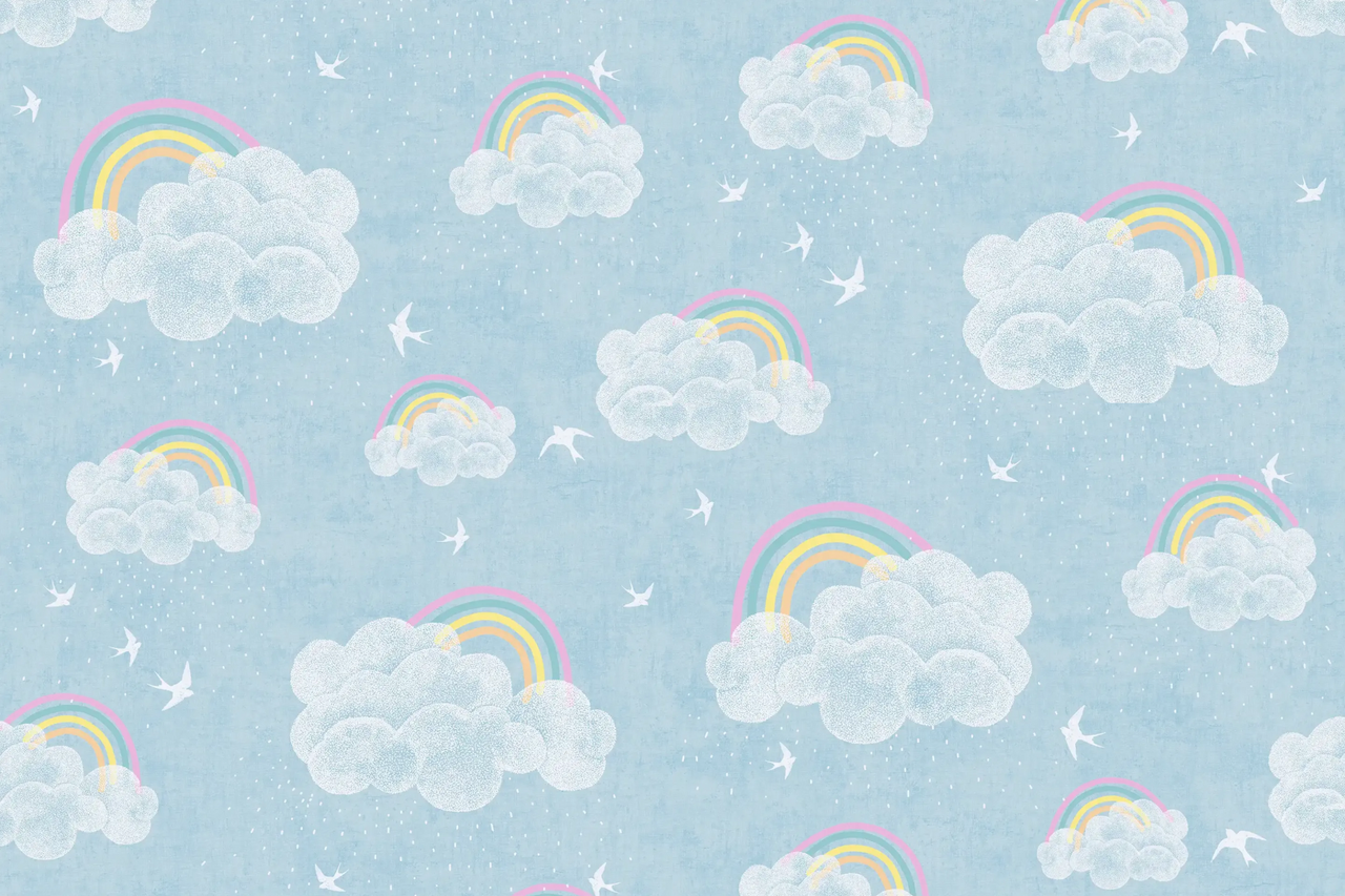 Обои флизелиновые AS Creation Mia & Paul 78693-1 Декор винил горячего тиснения 0,53х10,05 м Голубой