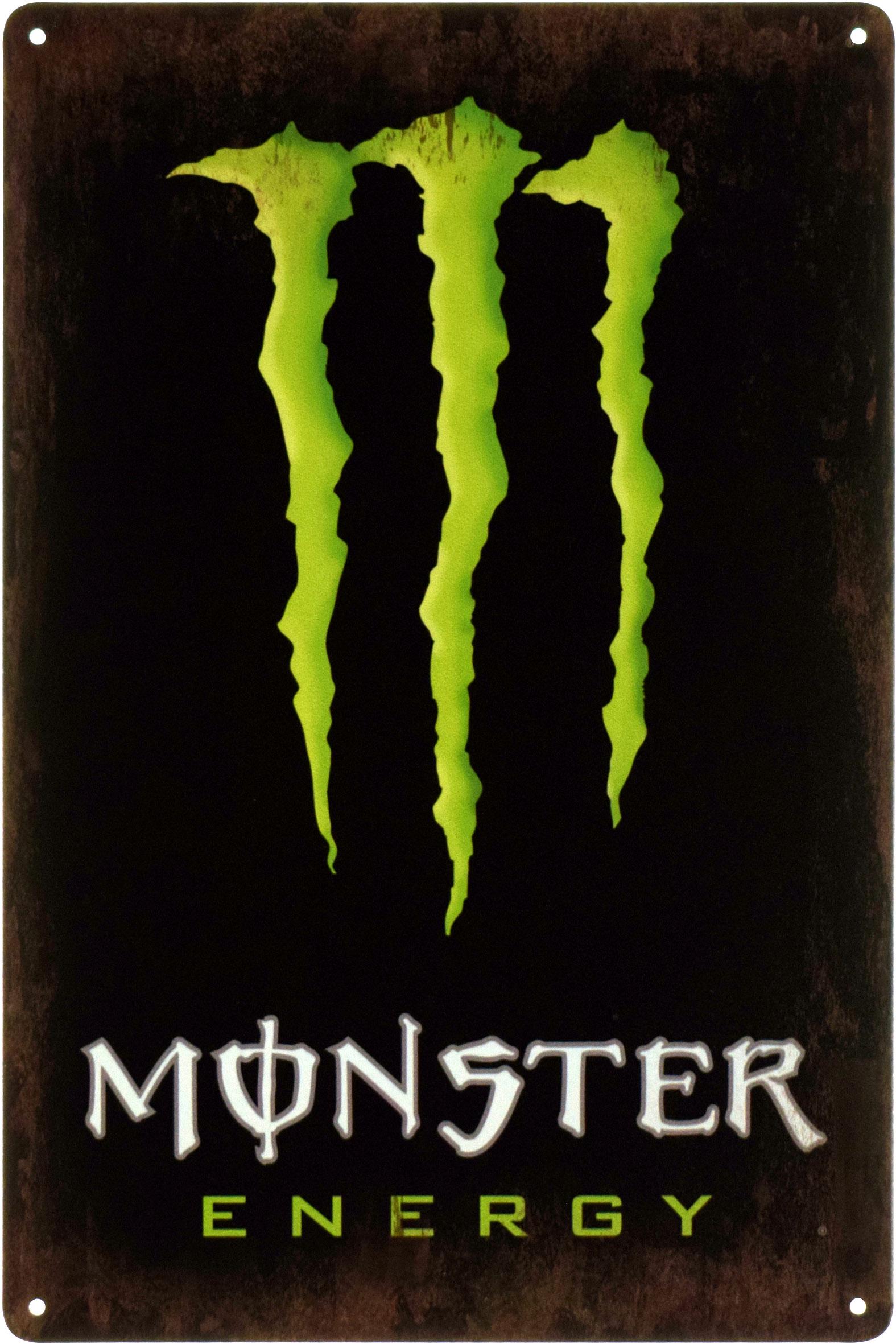 Металлическая табличка Monster Energy 20x30 см