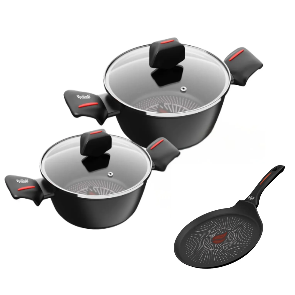 Набор кастрюль Krauff Smart Fry со сковородой для блинов 7 пр. (28463)