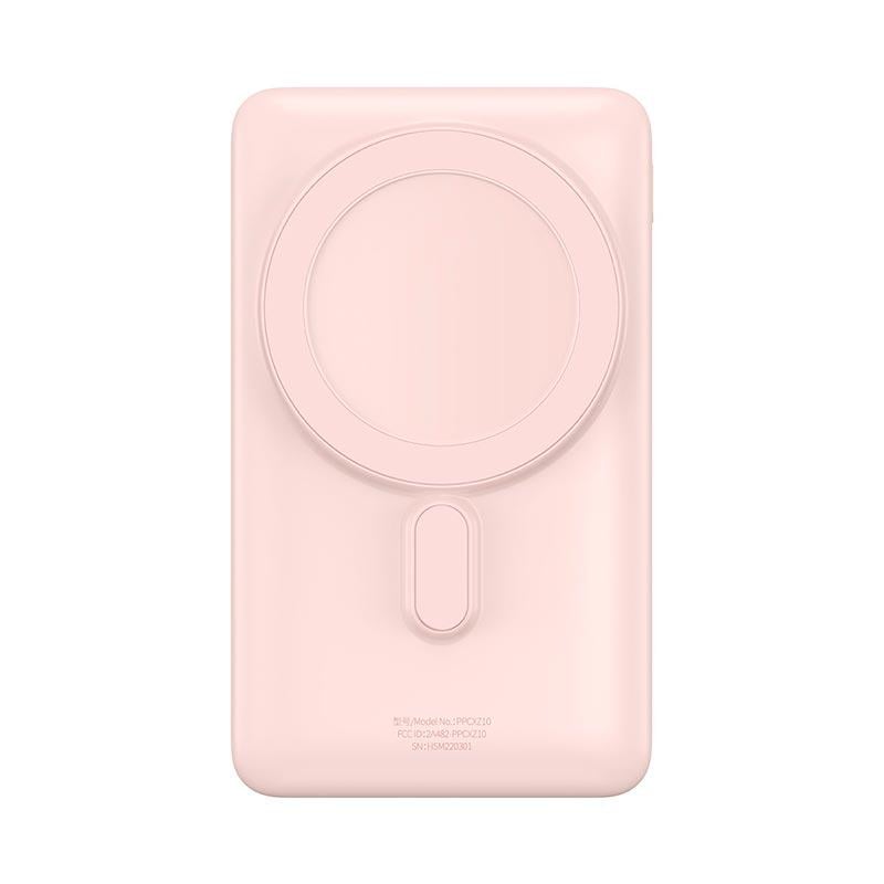 Повербанк BASEUS Magnetic Bracket Wireless Fast Charge 10000 mAh Type-C 20W/3A PD/QC PPCX000004 Pink