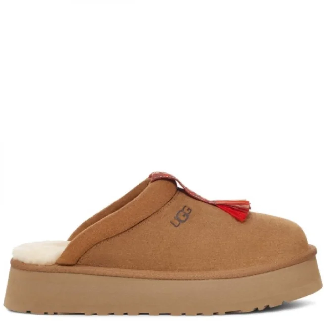 Уггі-шьопанці жіночі на платформі замшеві UGG Tazzle Slippers Chestnut р. 40 Помаранчевий (16398)