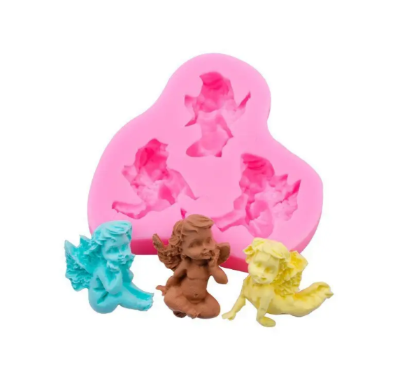 Молд силиконовый Ангелы 75x75 мм Серый (40701) Молд силиконовый Ангелы 75x75 мм Серый (40701)