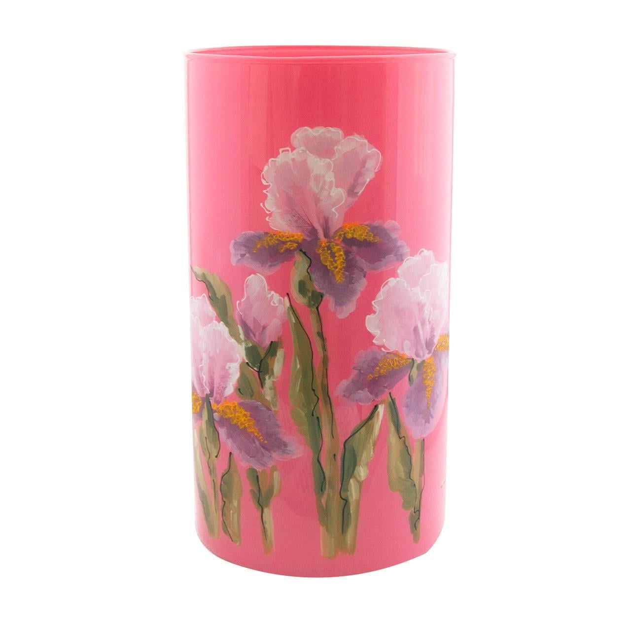 Ваза стеклянная VB Primavera ручная роспись H 30 см D 16 см (243016-2502) Ваза стеклянная VB Primavera ручная роспись H 30 см D 16 см (243016-2502)