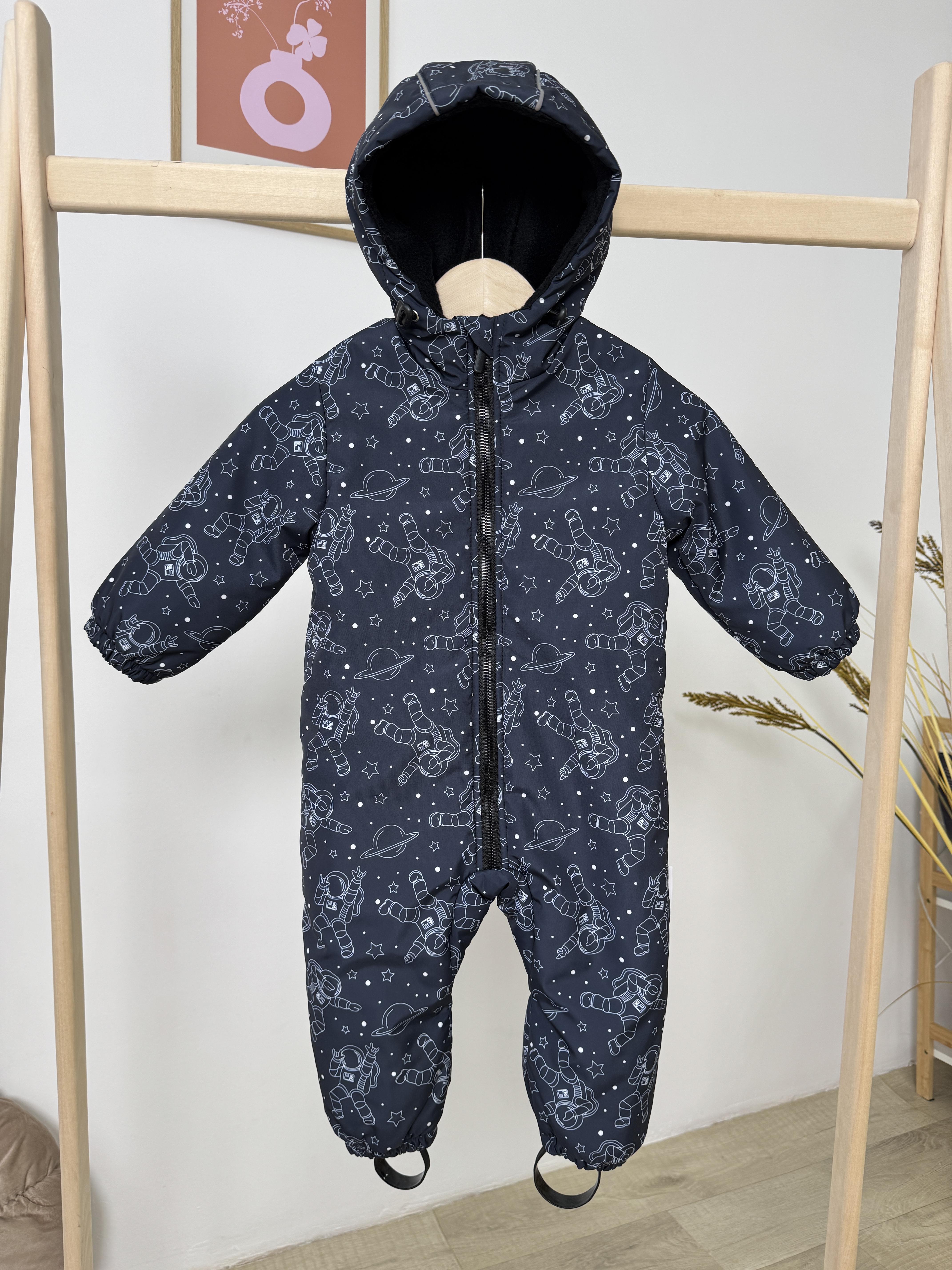 Детский комбинезон демисезонный Trendy с принтом 86 см Черный (13046730)