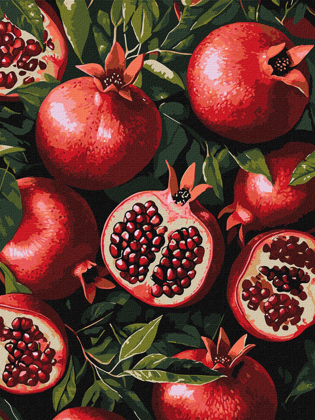 Набір для розпису по номерах Ideyka Гранат у розрізі КНО5731 30x40 см (MTT-199099)