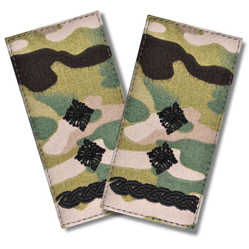Набор шевронов на липучке звания Подполковник 5х10 см 2 шт. Мультикам (26633)