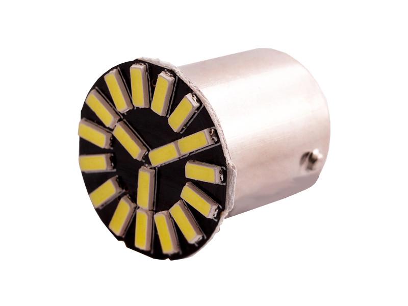 Автолампа светодиодная T25 P21W 1156 12 В SMD4014-18led Белый (1870)
