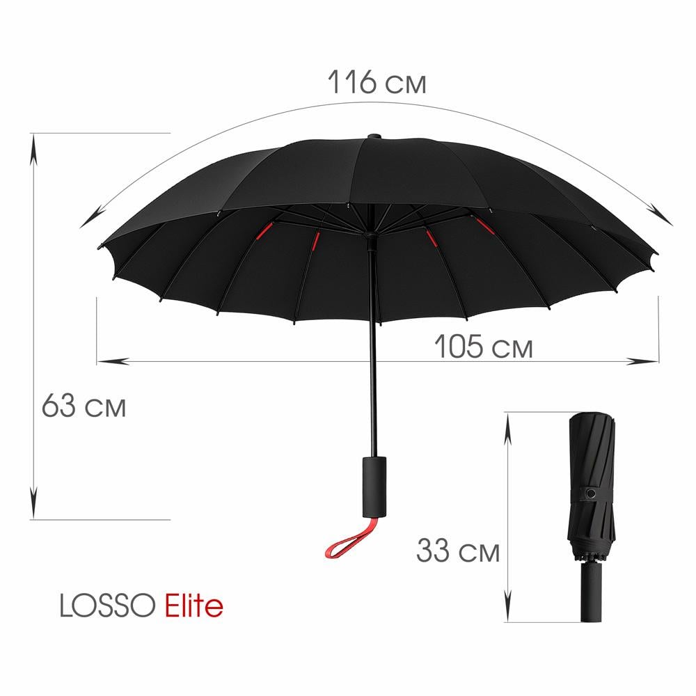 Парасолька автоматична двошарова від дощу і сонця LOSSO Elite 105 см Жовтий (526301999 ) - фото 7 Парасолька автоматична двошарова від дощу і сонця LOSSO Elite 105 см Жовтий (526301999 ) - фото 7