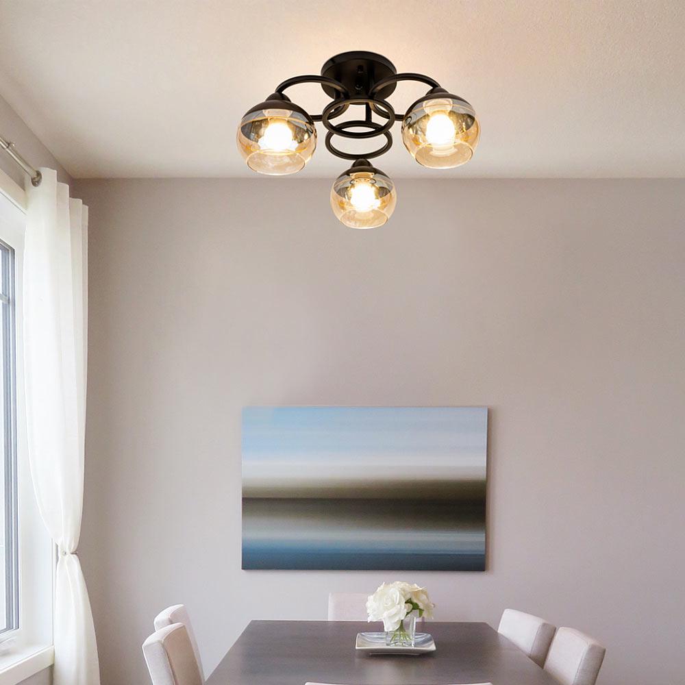 Люстра стельова Light House SH-19278/3A BK E27х3 420х420х230 мм Чорний Люстра стельова Light House SH-19278/3A BK E27х3 420х420х230 мм Чорний