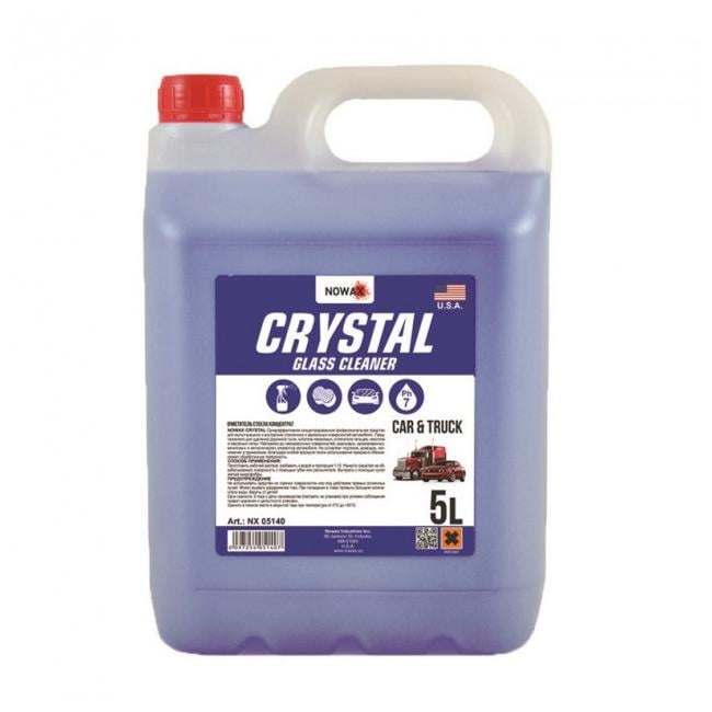 Очищувач скла Nowax NX05140 Crystal Glass Cleaner концентрат 1:10 5 л (284219)