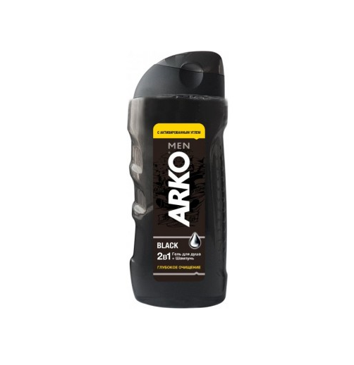 Гель для душу та шампунь Arko Men 2в1 Black 260 мл (490843)