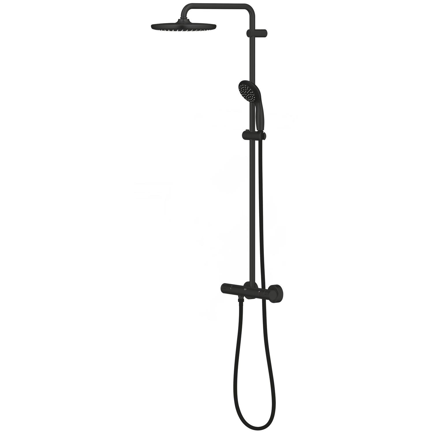 Душова система з термостатом Grohe QuickFix Vitalio Start 266772430 CV031147 Чорний (161929) - фото 6