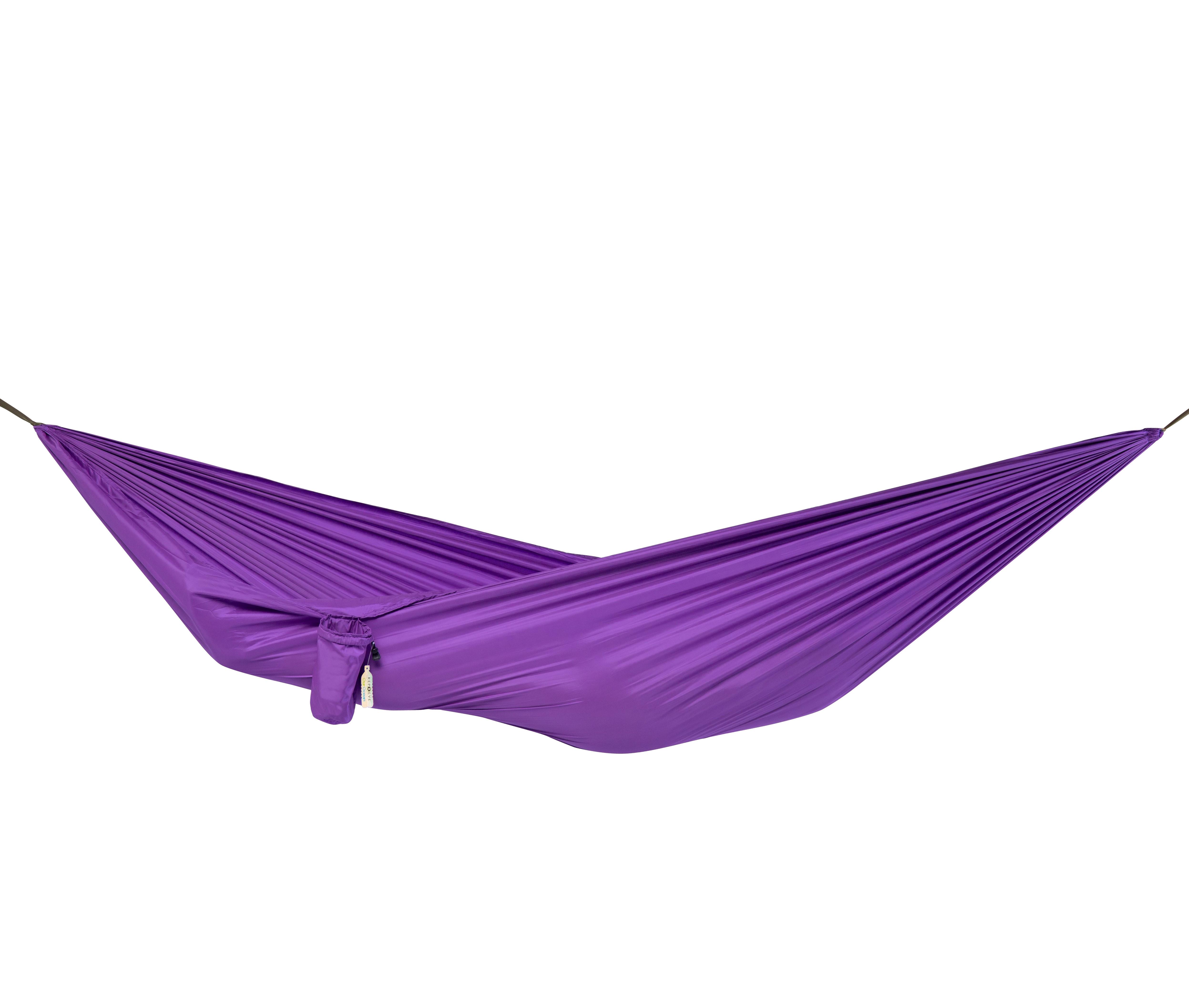 Гамак подвесной двухместный/туристический Eco на 180 кг с чехлом и креплениями 300х145 Фиолетовый