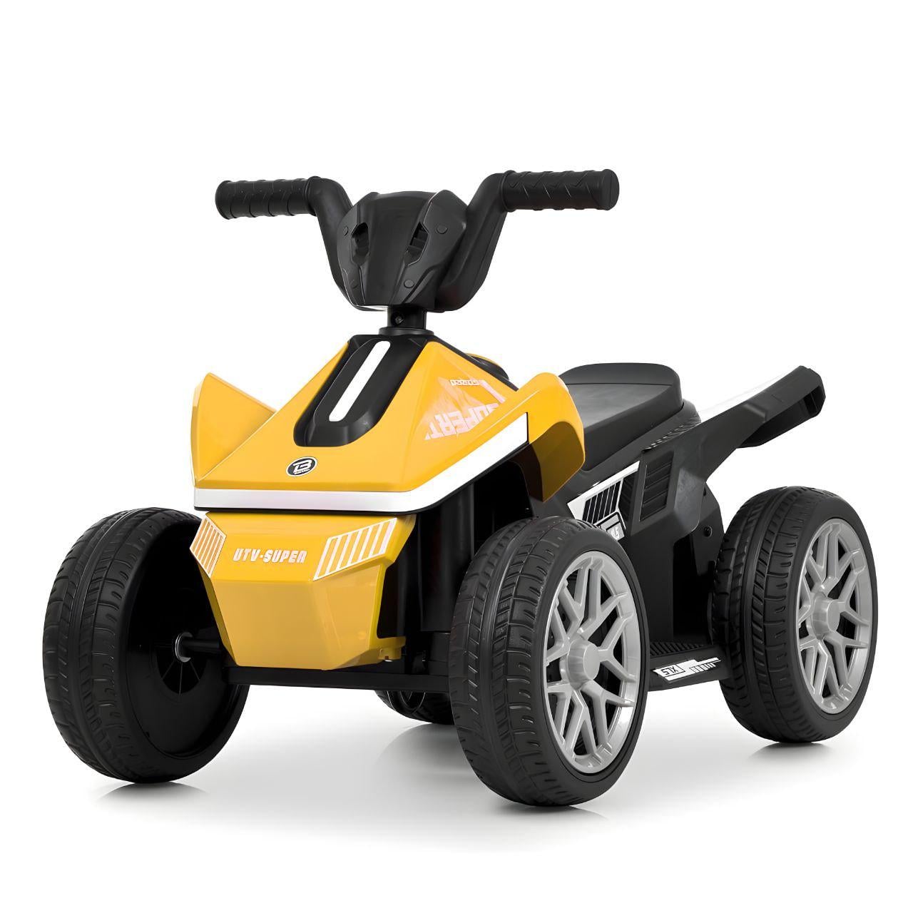 Детский электроквадроцикл Bambi Racer M 6362E-6 2 мотора 35W 6V 4 5AH Bluetooth колеса EVA светло Желтый (38136721)