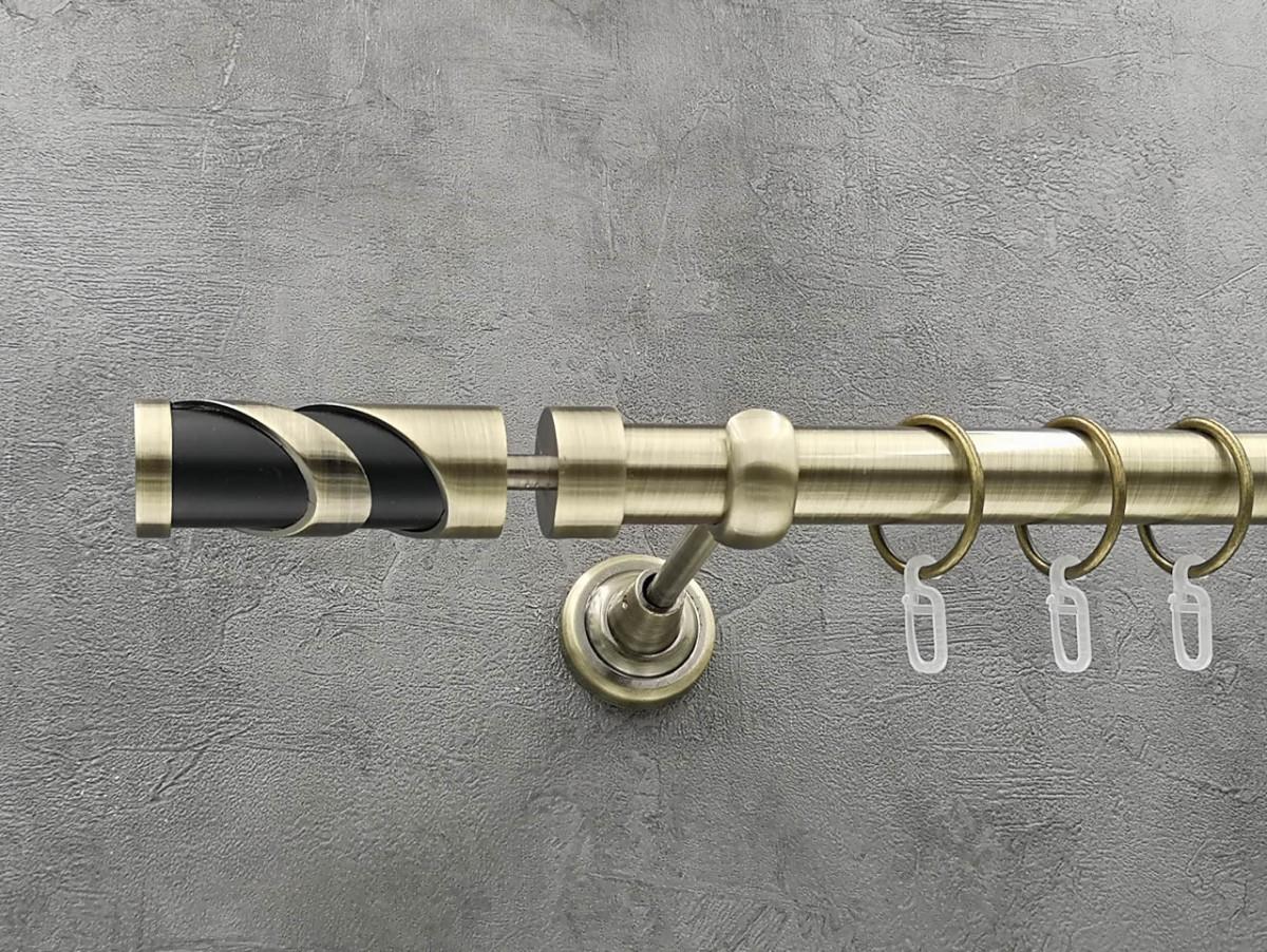 Карниз Quadrum Сієна гладка штанга одинарний відкритий 25 мм 300 см Антик (262043726) - фото 1 Карниз Quadrum Сієна гладка штанга одинарний відкритий 25 мм 300 см Антик (262043726) - фото 1