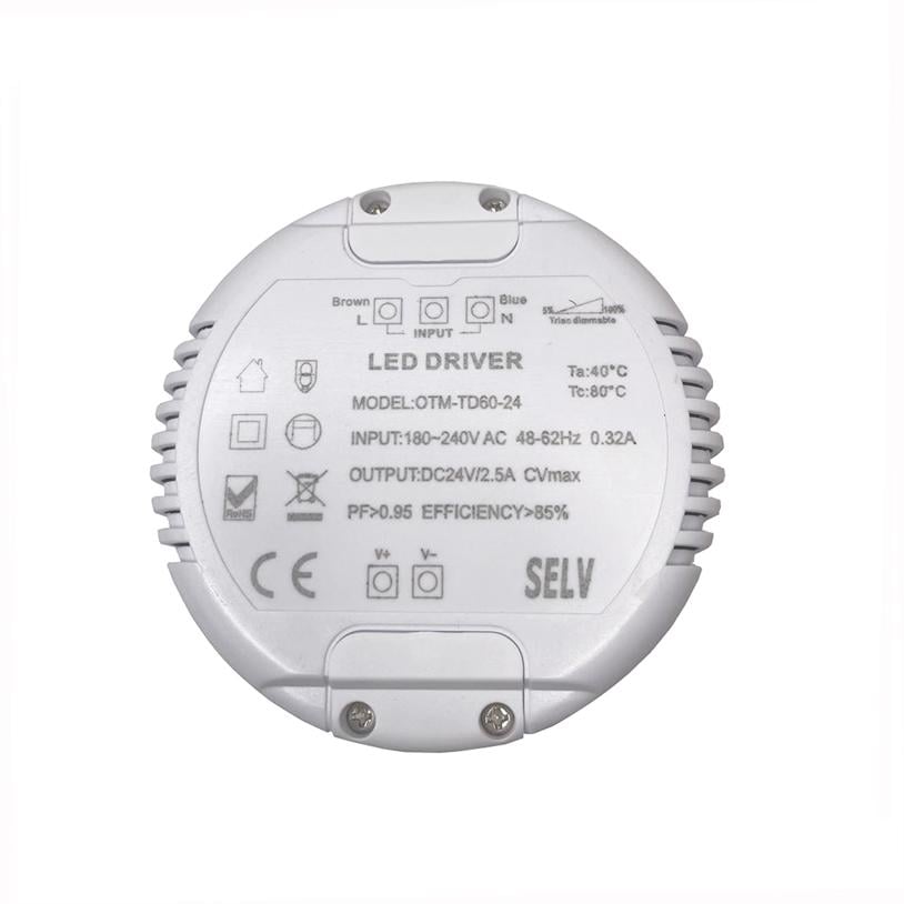 Блок питания Premium диммируемый 60W 24V для LED ленты круглый