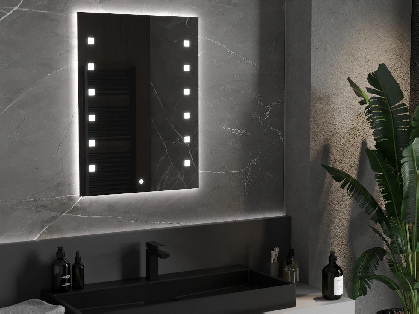 Зеркало Dim Dzerkal ORISTA с LED-подсветкой и сенсорным управлением 80х120 см (10542)