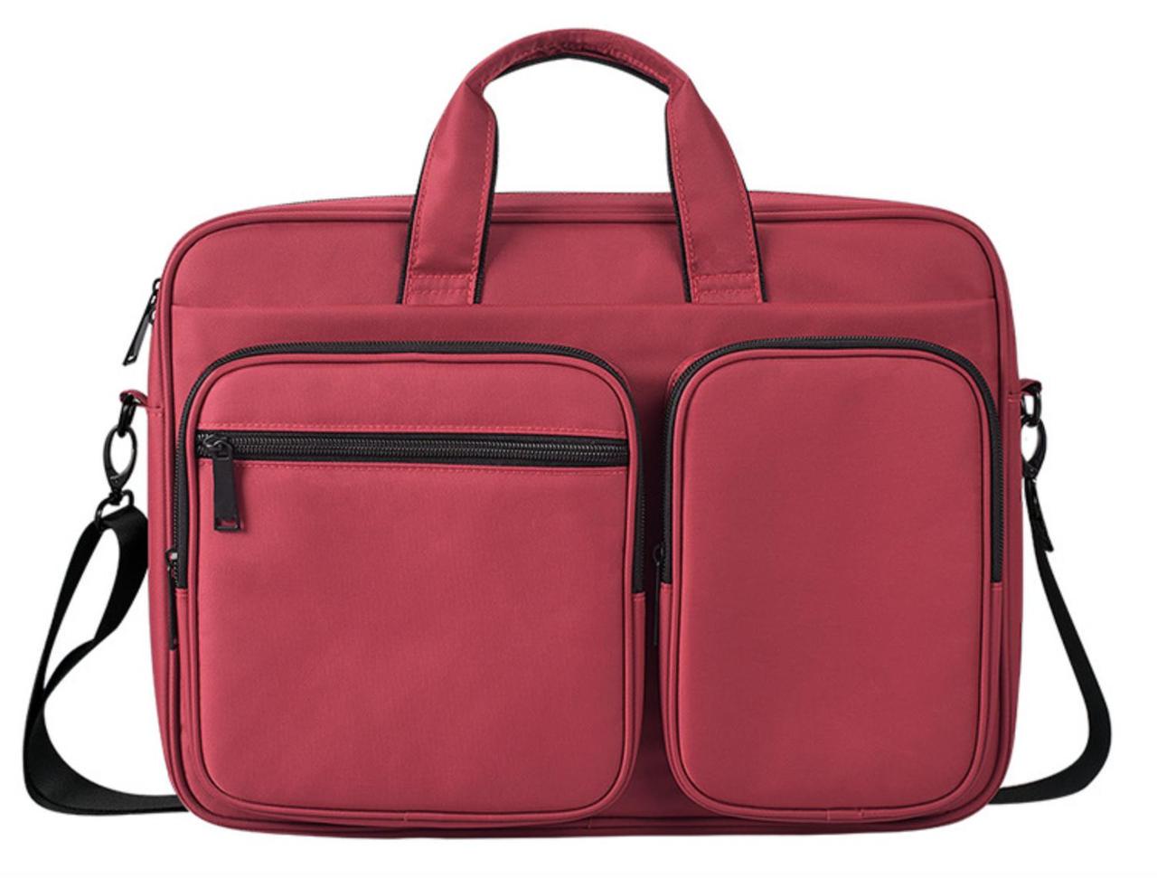 Чохол-сумка для ноутбука MacBook Air/Pro M1/M2/М3 13.3/14.1" із двома зовнішніми кишенями Червоний (23970553)