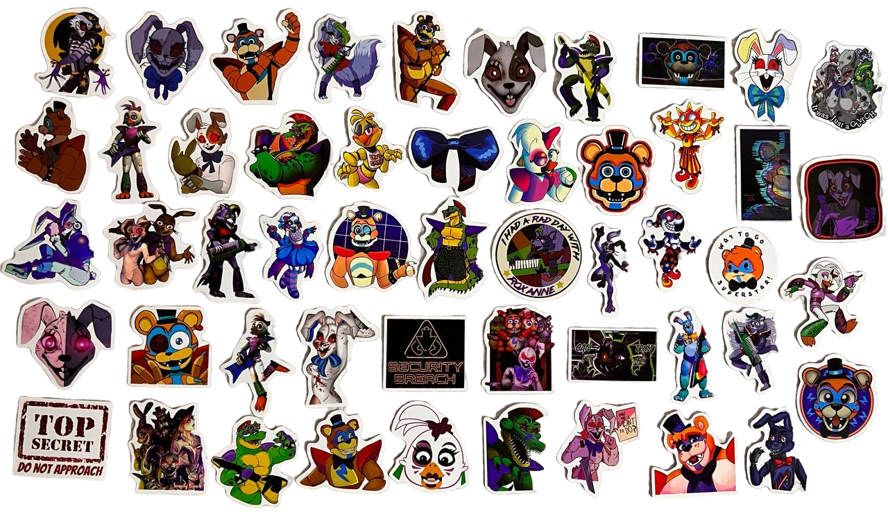 Набор виниловых стикеров Пять ночей с Фредди 50 шт. (98185)