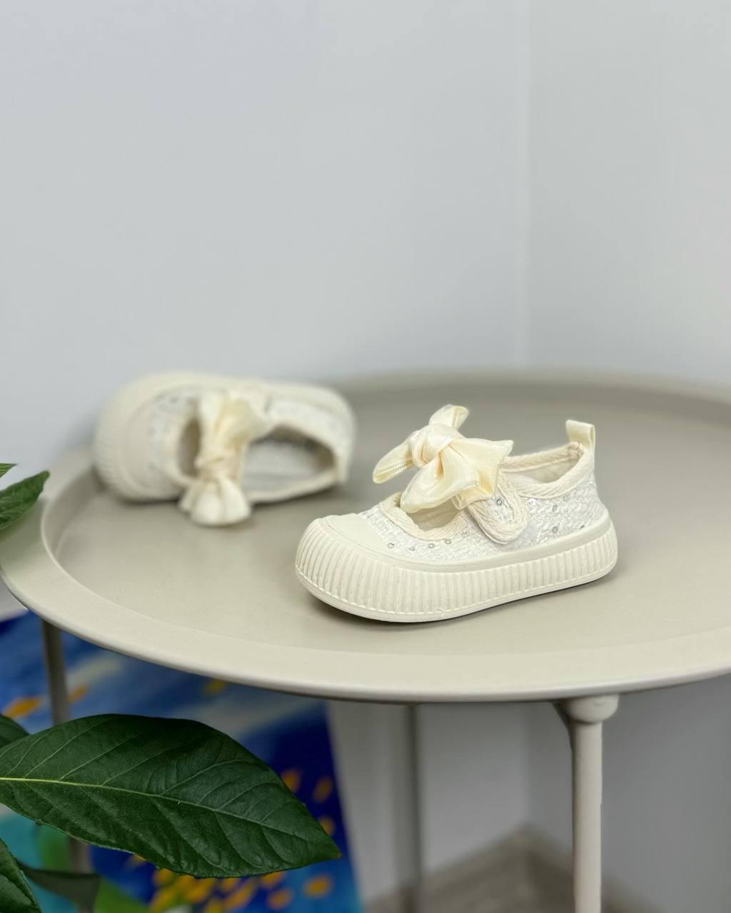 Кроссовки детские р. 18 Бежевый (1273)